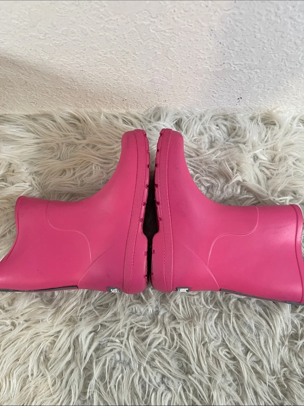 TOTES Everywear Pink Rubber Waterproof Rain Boots Slip In Lightweight Size 13-1